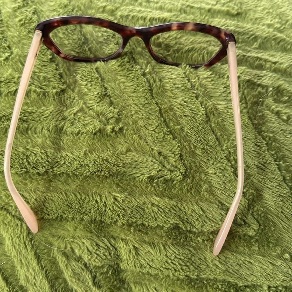 Prada Eyeglasses Frames VPR 03Q UE0-1O1 Brown Tortoise & Clear Pink 52-18-140
